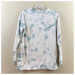 Ivory Ella Tie-Dyed Blue/White Ling Sleeve T-Shirt